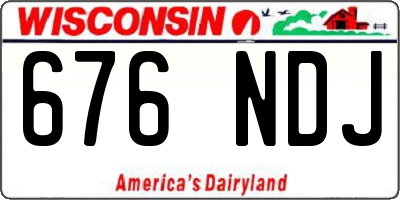 WI license plate 676NDJ