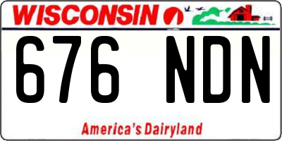 WI license plate 676NDN