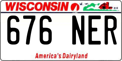 WI license plate 676NER