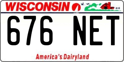 WI license plate 676NET