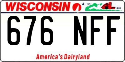 WI license plate 676NFF