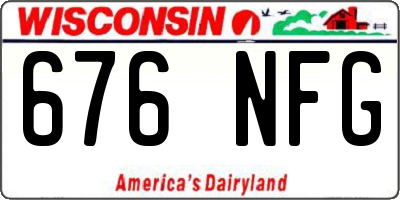 WI license plate 676NFG