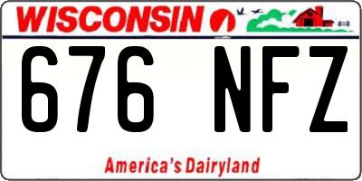 WI license plate 676NFZ
