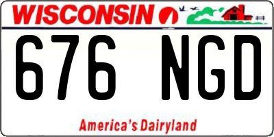 WI license plate 676NGD