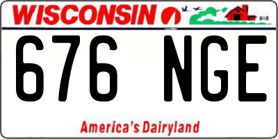 WI license plate 676NGE