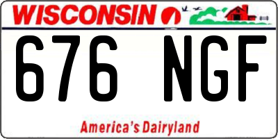 WI license plate 676NGF