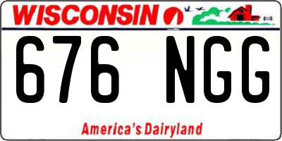 WI license plate 676NGG