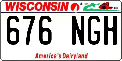 WI license plate 676NGH