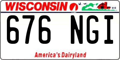 WI license plate 676NGI