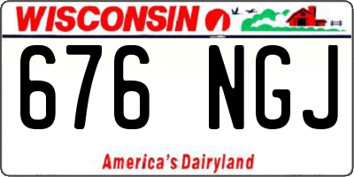 WI license plate 676NGJ