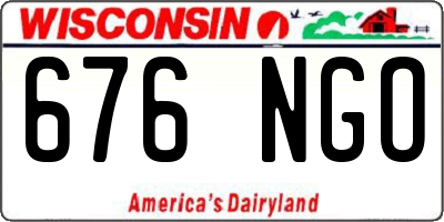 WI license plate 676NGO