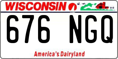 WI license plate 676NGQ