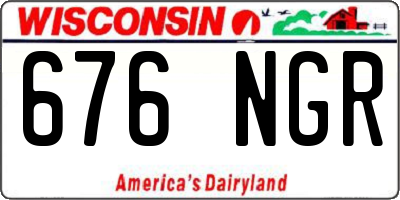 WI license plate 676NGR