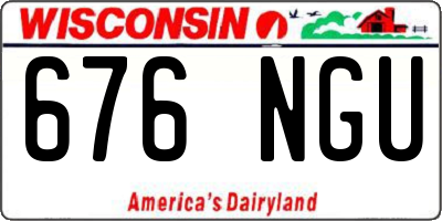 WI license plate 676NGU
