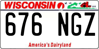 WI license plate 676NGZ