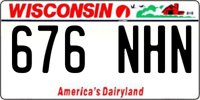 WI license plate 676NHN