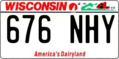 WI license plate 676NHY