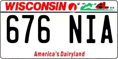 WI license plate 676NIA