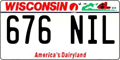 WI license plate 676NIL