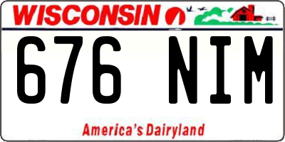 WI license plate 676NIM