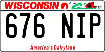 WI license plate 676NIP