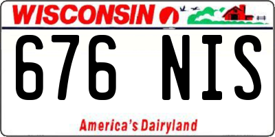 WI license plate 676NIS