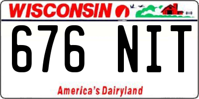 WI license plate 676NIT