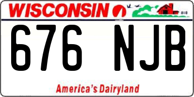 WI license plate 676NJB