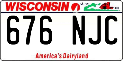 WI license plate 676NJC