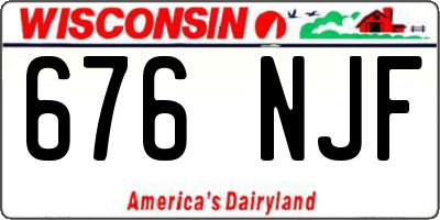 WI license plate 676NJF