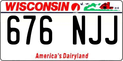 WI license plate 676NJJ