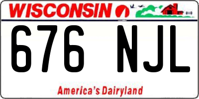 WI license plate 676NJL