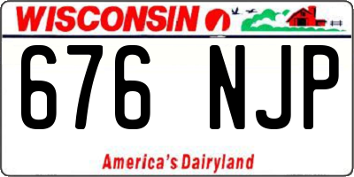 WI license plate 676NJP