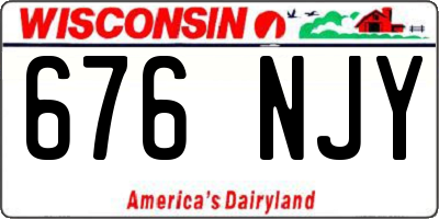 WI license plate 676NJY