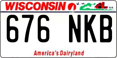 WI license plate 676NKB