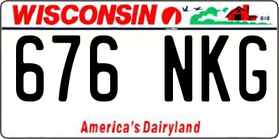 WI license plate 676NKG