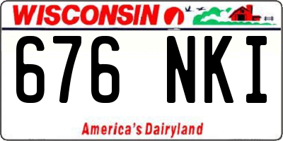 WI license plate 676NKI