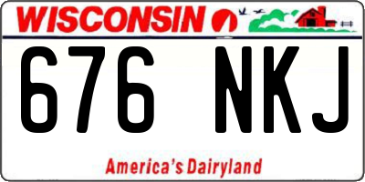 WI license plate 676NKJ