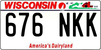 WI license plate 676NKK