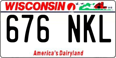 WI license plate 676NKL