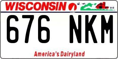 WI license plate 676NKM