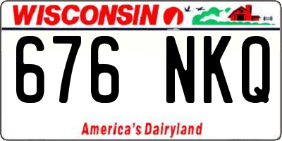 WI license plate 676NKQ