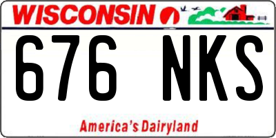 WI license plate 676NKS