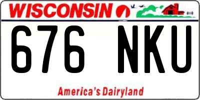 WI license plate 676NKU