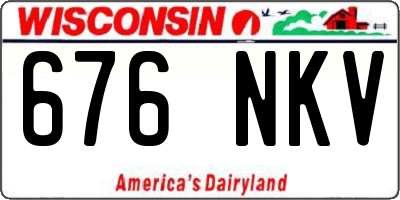 WI license plate 676NKV