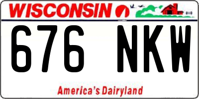 WI license plate 676NKW