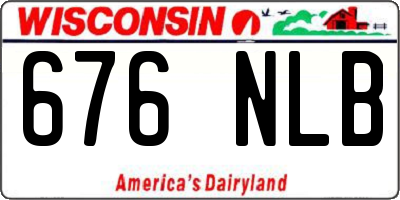 WI license plate 676NLB