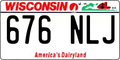 WI license plate 676NLJ