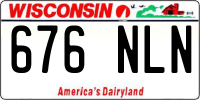 WI license plate 676NLN