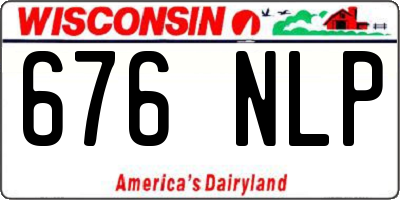 WI license plate 676NLP